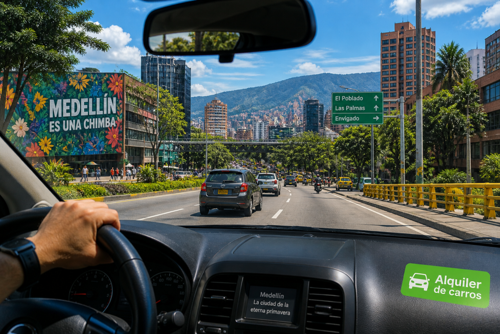 Medellín con carro alquilado económico