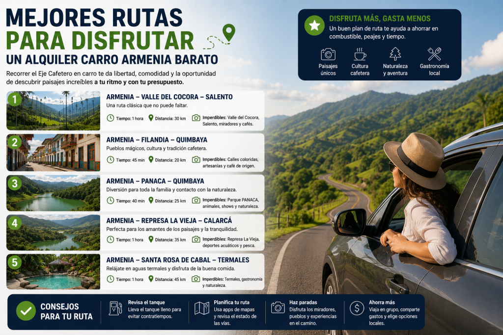 alquiler carro Armenia barato viajando hacia Salento