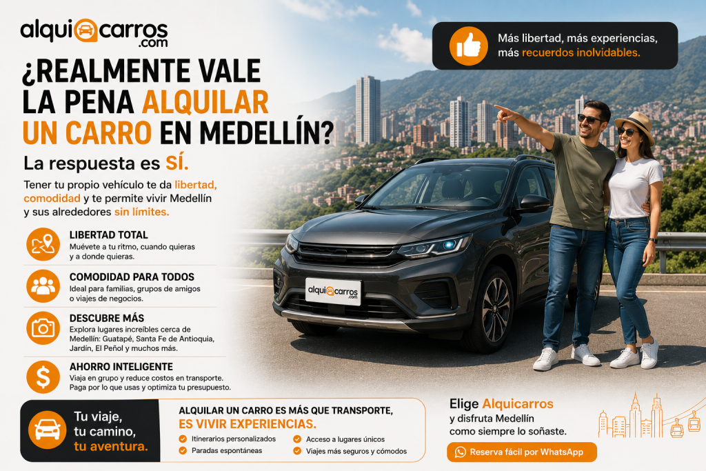 familia usando alquiler de vehículos en Medellín económicos
