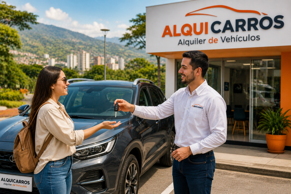  familia viajando en carro por Colombia